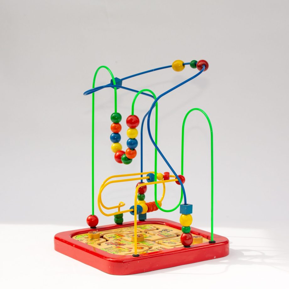 Wooden Bead Activity Toy Roller Coaster Maze