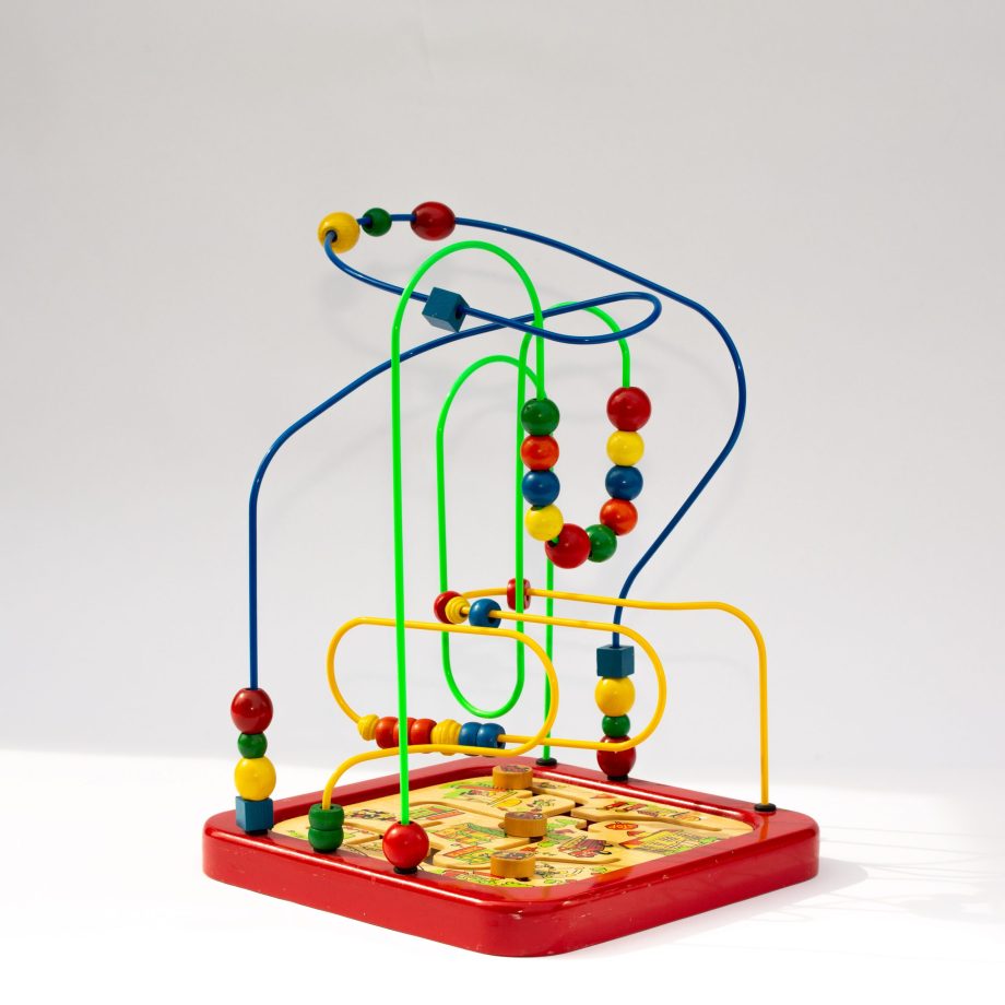 Wooden Bead Activity Toy Roller Coaster Maze